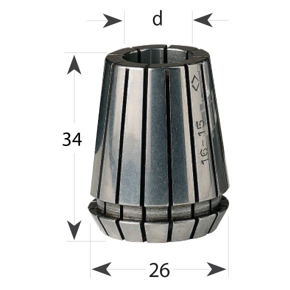 ER25 (DIN6499) PŘESNÁ KLEŠTINA - 16MM