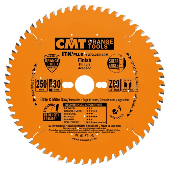 CMT ITK ULTRA TENKÝ KOTOUČ UNIVERZÁLNÍ - D250x2,4 d30 Z60 HM