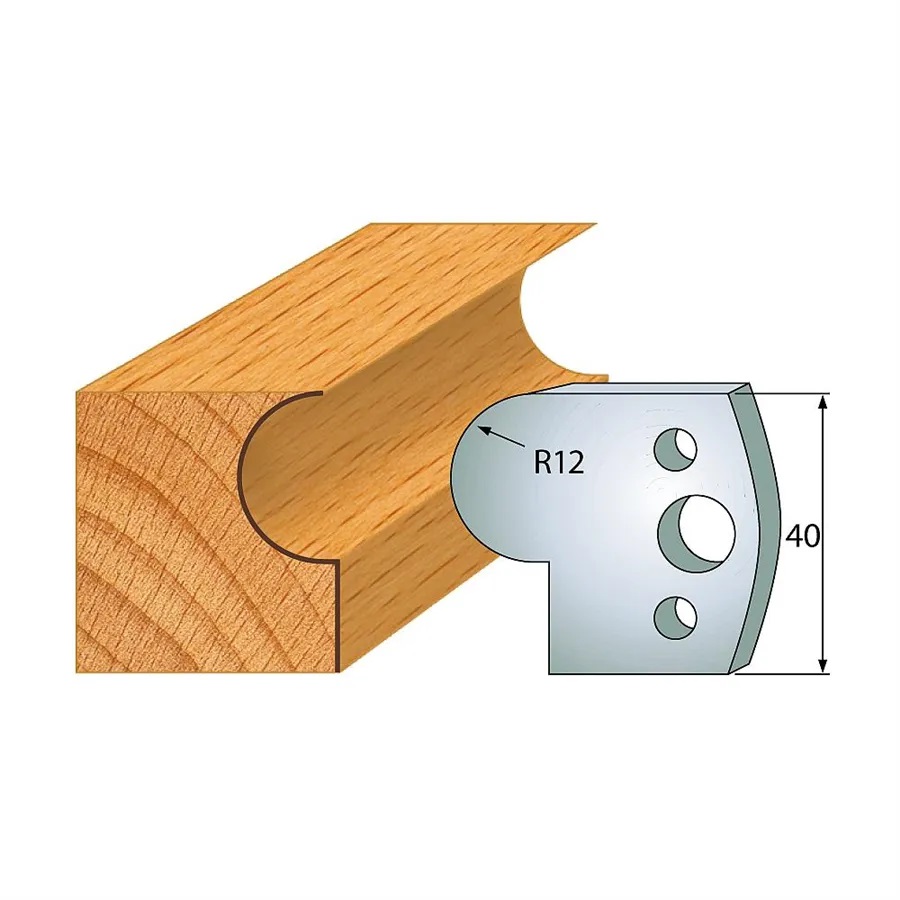 Profilové nože 40x4 mm, profil 058 (pár)