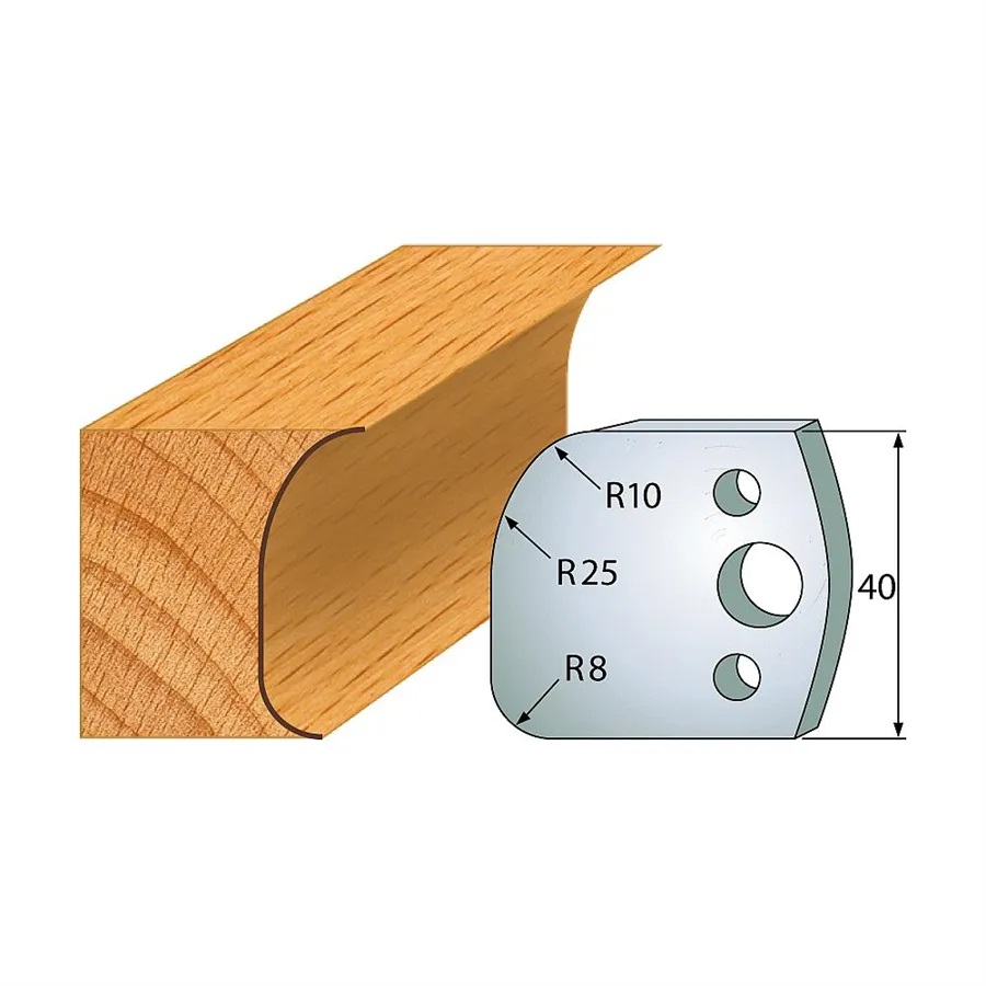 Profilové nože 40x4 mm, profil 062 (pár)