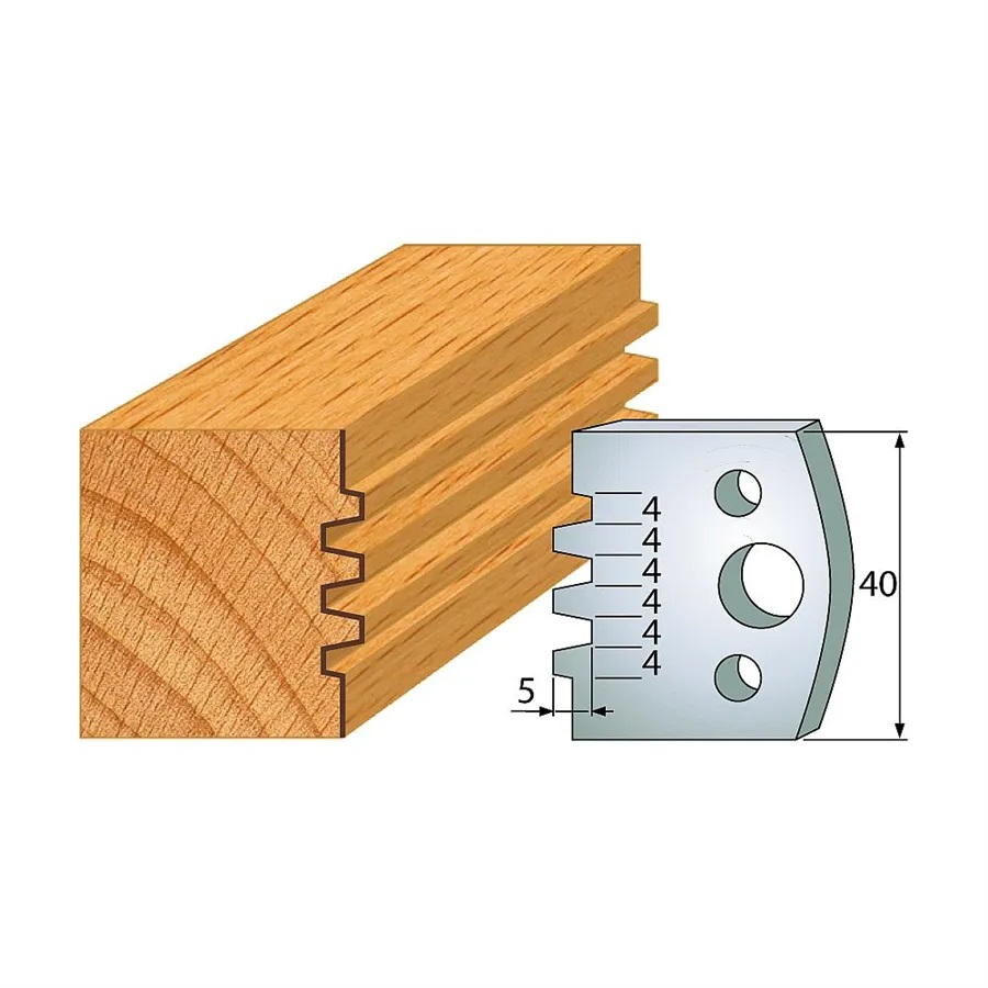 Profilové nože 40x4 mm, profil 076 (pár)