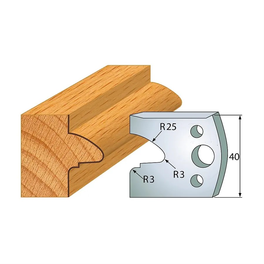 Profilové nože 40x4 mm, profil 078 (pár)