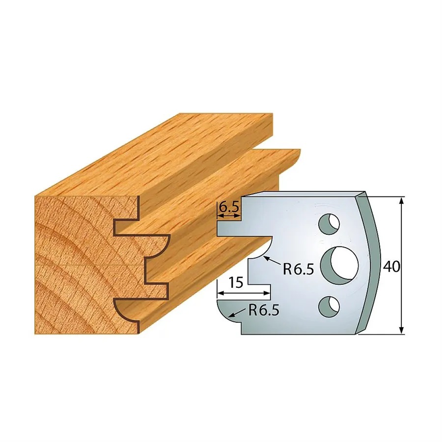 Profilové nože 40x4 mm, profil 096  (pár)