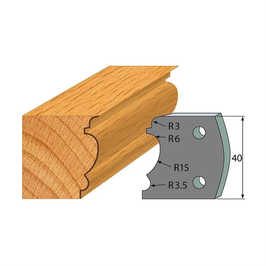 Omezovače 40x4 mm, profil 104 (pár)