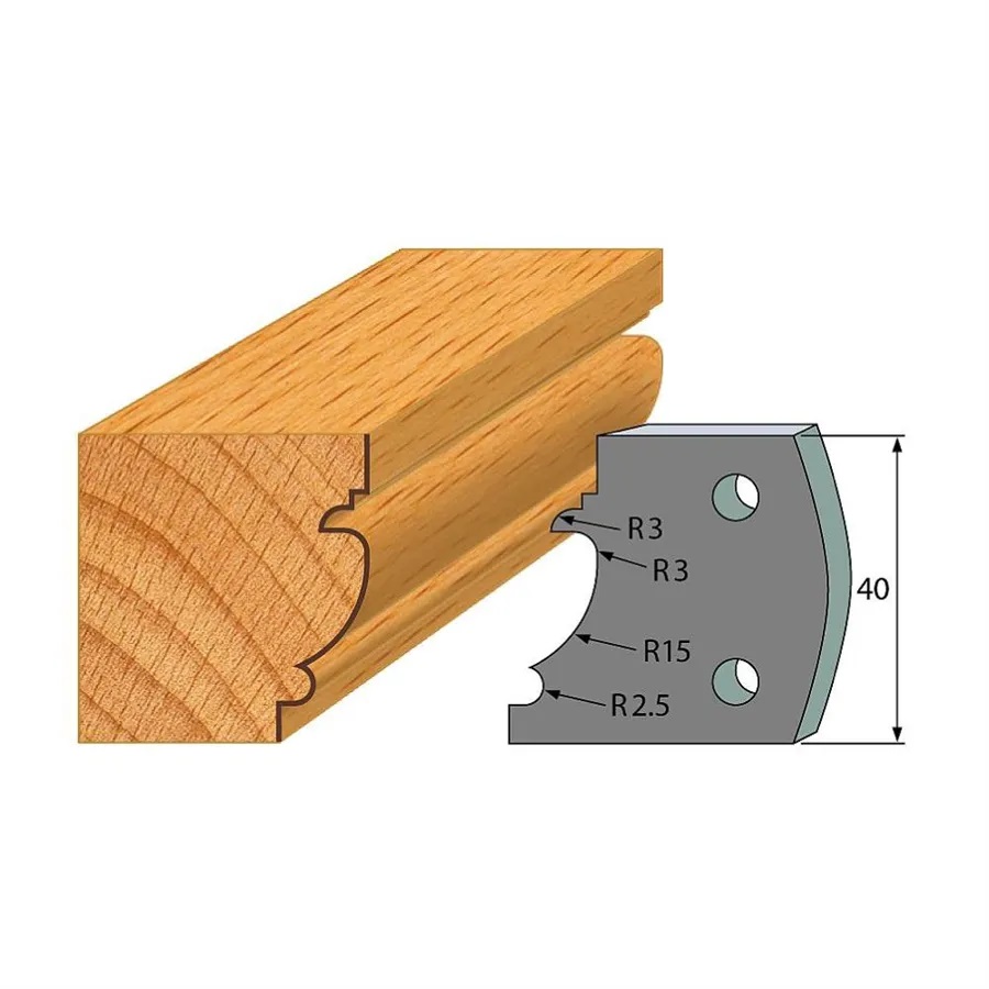 Omezovače 40x4 mm, profil 121 (pár)