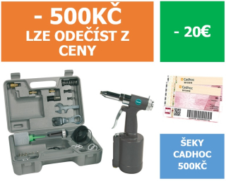 AIRCRAFT NGS PNEUMATICKÁ NÝTOVAČKA - SADA V KUFRU