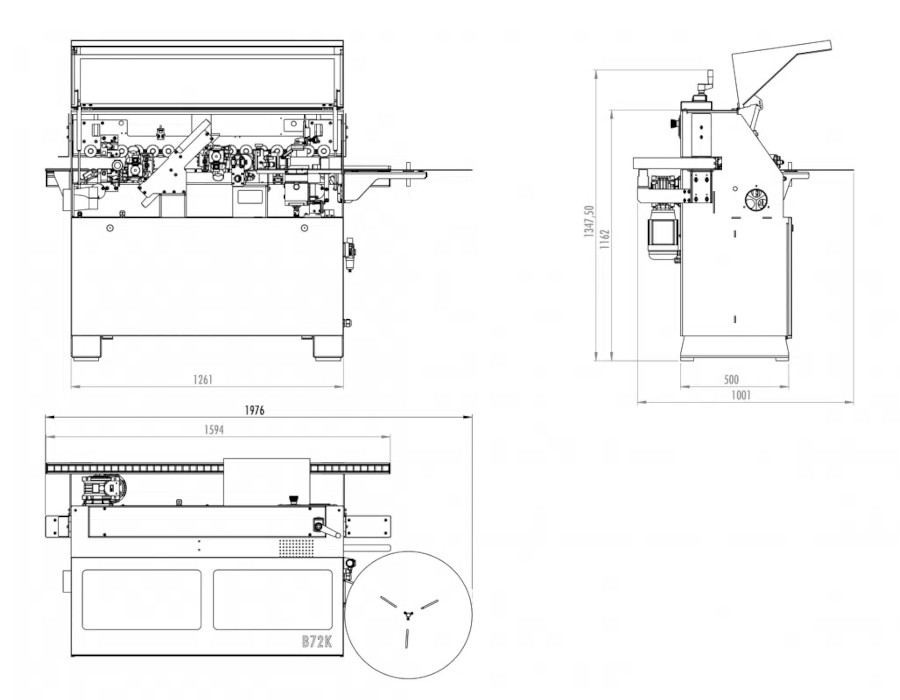 Olepovačka hran LANGE Maschinenbau B72K
